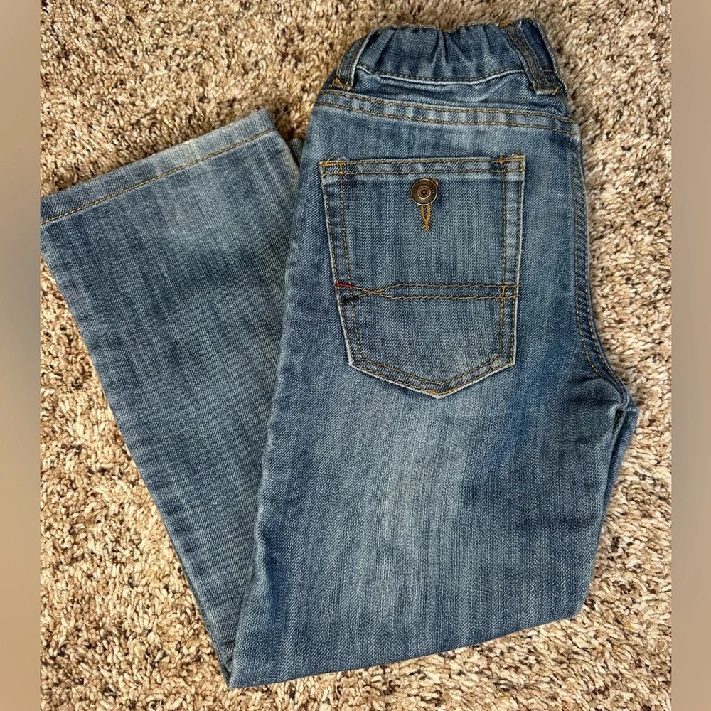 Tommy Hilfiger Boys Denim Jeans Revolution Slim Size 5 Adjustable Waist Snap/Zip